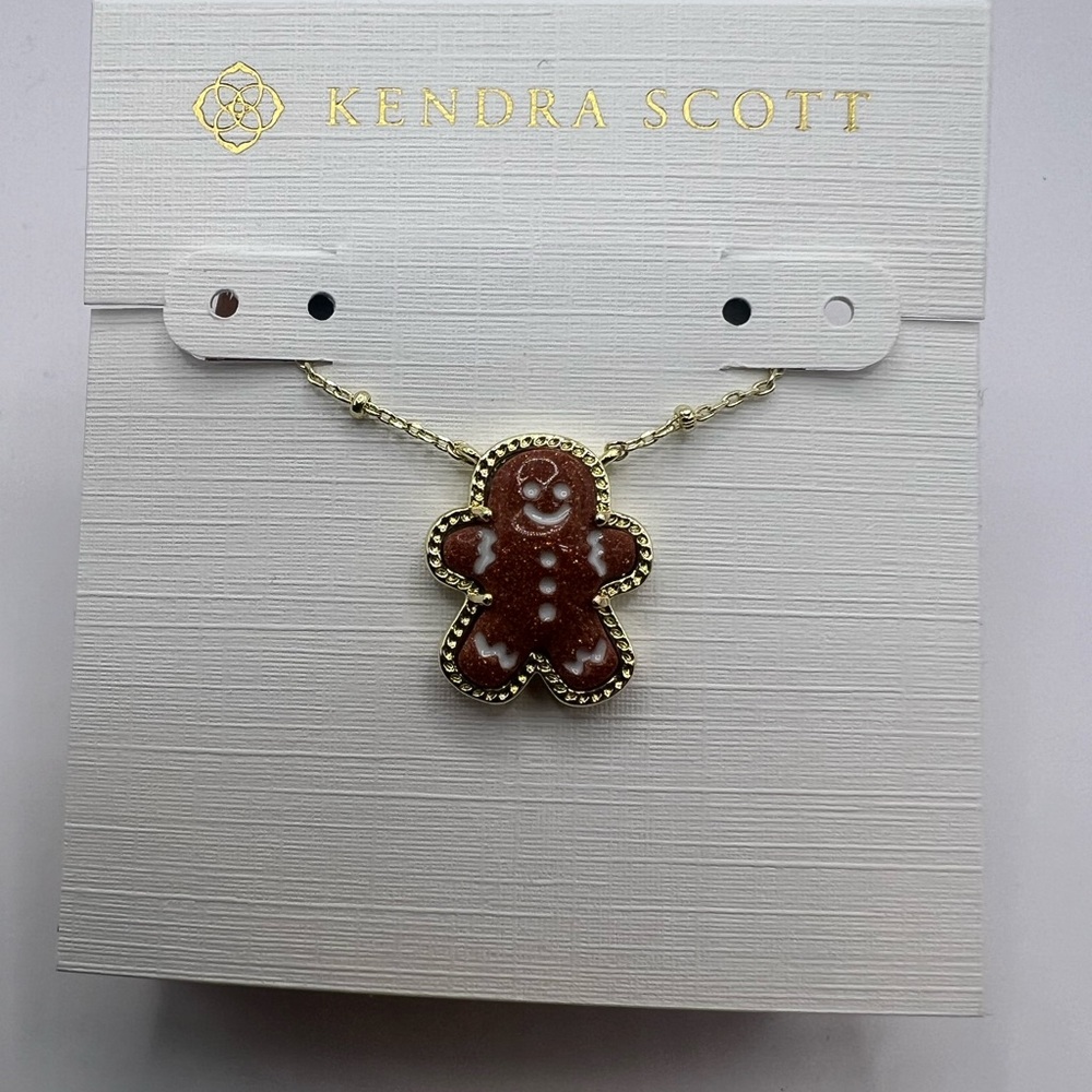 NWT Kendra Scott Gingerbread Gold Short Pendant Necklace - Picture 6 of 16
